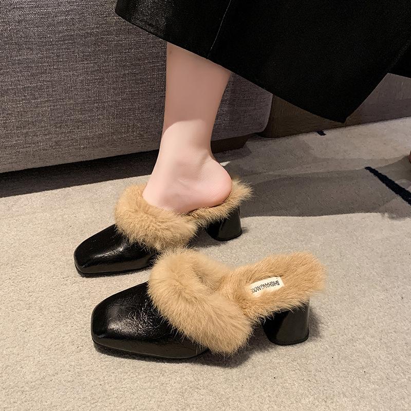 2025 women s autumn and winter new high-heeled Mao Mao shoes with one pedal, super soft Mao Mao slippers, large size bag head and half slippers, ou 35
2025 women s autumn and winter new high-heeled Mao Mao shoes with one pedal, super soft Mao Mao slippers, large size bag head and half slippers, ou 35
