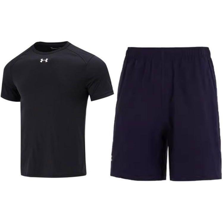Under Armour Logo Solid Color Loose Fit Short Sleeve T-Shirt Comfortable Breathable Quick-Dry Shorts Casual Sports Set 21500513-001+24500201-409 M
Under Armour Logo Solid Color Loose Fit Short Sleeve T-Shirt Comfortable Breathable Quick-Dry Shorts Casual Sports Set 21500513-001+24500201-409 M