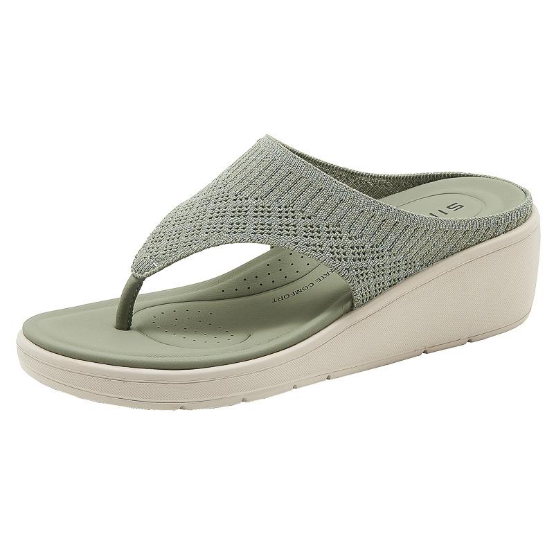 Новые тапочки на танкетке легкие нескользящие удобные повседневные спортивные тапочки на подошве 42
Новые тапочки на танкетке легкие нескользящие удобные повседневные спортивные тапочки на подошве 42