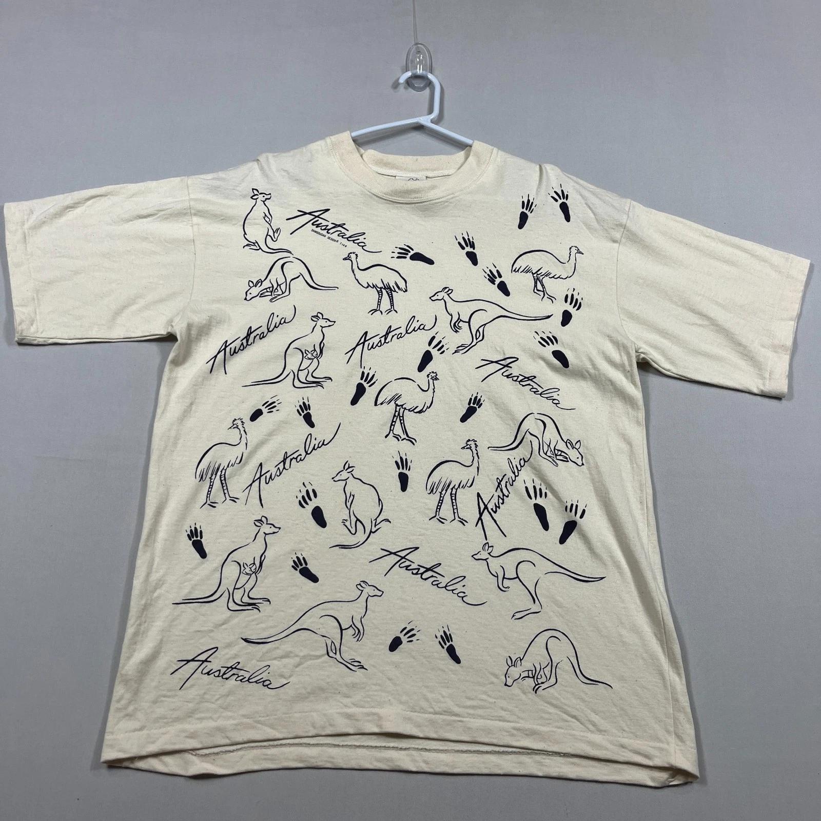 Vintage Australia T Shirt 90s Single Stitch Beige Animal Art Tee Mens Large L 4XL
Vintage Australia T Shirt 90s Single Stitch Beige Animal Art Tee Mens Large L 4XL