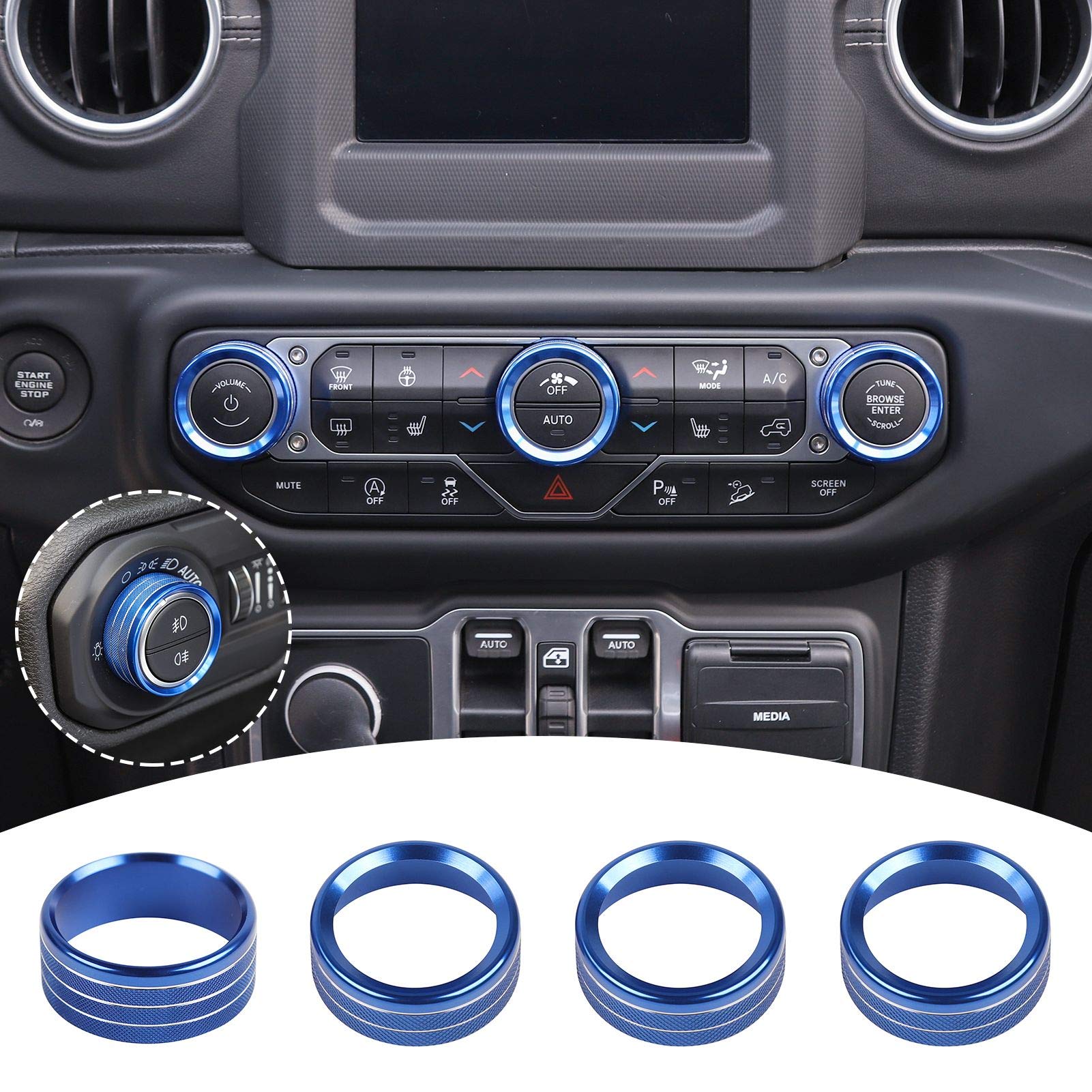 JeCar Air Conditioner Radio Switch Knob Cover Headlight Knob Cover Aluminum Alloy AC Button Trim For Jeep Wrangler 2018-2023JLJLU&2020-2023 Gladi
JeCar Air Conditioner Radio Switch Knob Cover Headlight Knob Cover Aluminum Alloy AC Button Trim For Jeep Wrangler 2018-2023JLJLU&2020-2023 Gladi