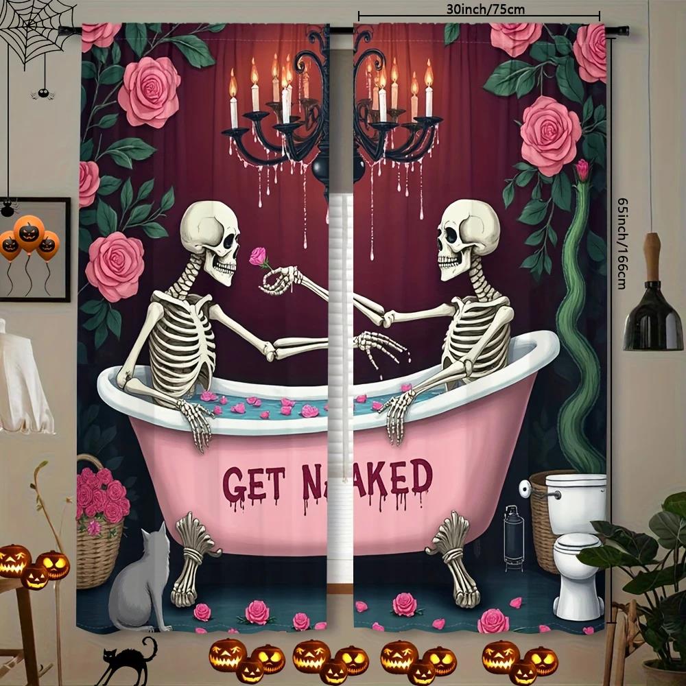 2pcs- Halloween retro style candlelight rose print curtains, pole bag home decorations, room decorations 14Wx39L(35x100CM)x2
2pcs- Halloween retro style candlelight rose print curtains, pole bag home decorations, room decorations 14Wx39L(35x100CM)x2