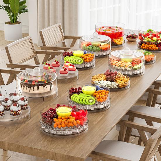 Yousheng Rotating Food Storage Container Large Capacity 4 Compartments BPA Free Dustproof Fruits Vegetables Salad Organizer Tray Sets
Yousheng Rotating Food Storage Container Large Capacity 4 Compartments BPA Free Dustproof Fruits Vegetables Salad Organizer Tray Sets
