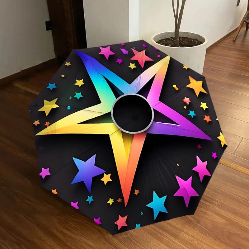 1pc Colorful Star Pattern Automatic Open/Close Umbrella, Halloween & Gifts - Ideal for Daily, Formal, Party Use, Durable Canopy yy251011033
1pc Colorful Star Pattern Automatic Open/Close Umbrella, Halloween & Gifts - Ideal for Daily, Formal, Party Use, Durable Canopy yy251011033