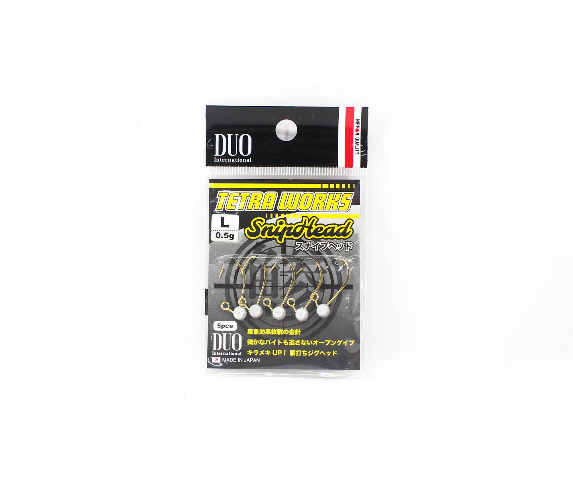 Duo Tetra Works Snip Head 0,5 грамм Размер L, 5 штук в упаковке 0,5 г (0048)
Duo Tetra Works Snip Head 0,5 грамм Размер L, 5 штук в упаковке 0,5 г (0048)