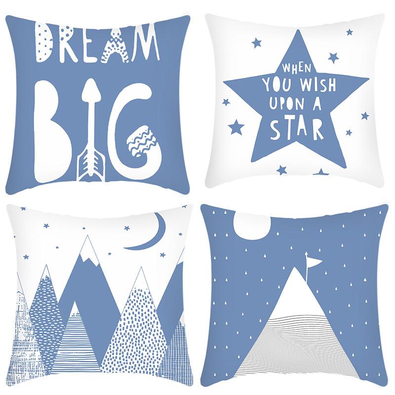 New Pillowcase Simple Series Letter Printing Blue Pillow Home Sofa Cushion Cover 45 * 45Cm pillowcase
New Pillowcase Simple Series Letter Printing Blue Pillow Home Sofa Cushion Cover 45 * 45Cm pillowcase