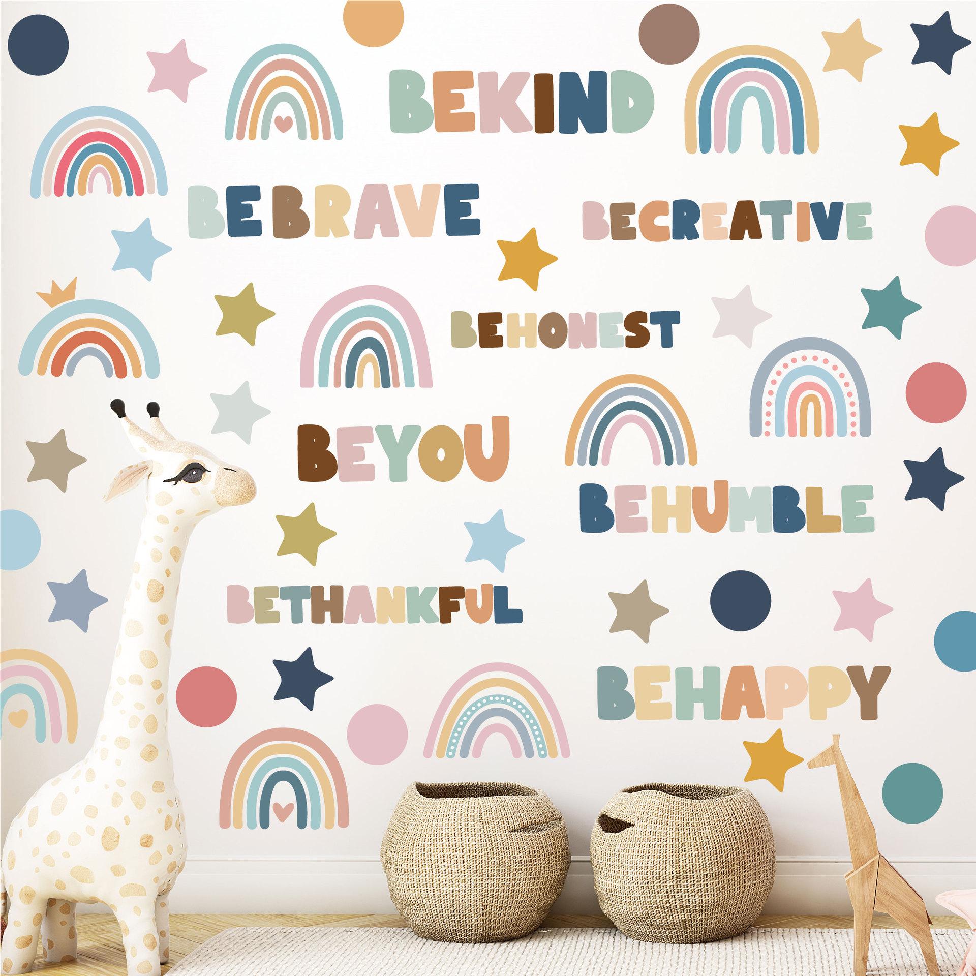 Cartoon wall sticker Bohemian rainbow English decorative wall home kindergarten children s room self-adhesive wall sticker
Cartoon wall sticker Bohemian rainbow English decorative wall home kindergarten children s room self-adhesive wall sticker