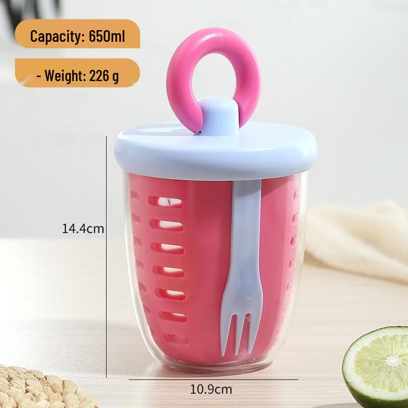 Portable Double-Layer Fruit & Salad Container with Utensils
Portable Double-Layer Fruit & Salad Container with Utensils
