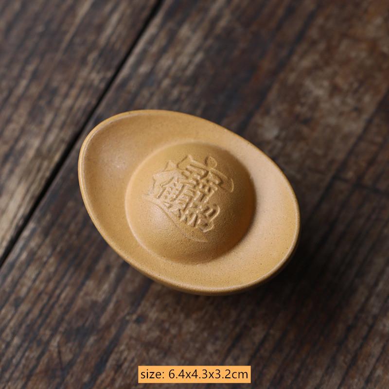 1Pc Yixing Purple Sand Tea Pet Handmade Ingot Model Ornaments Chinese Tea Set Decoration Tea Table Feng Shui Decor Crafts жовтий
1Pc Yixing Purple Sand Tea Pet Handmade Ingot Model Ornaments Chinese Tea Set Decoration Tea Table Feng Shui Decor Crafts жовтий
