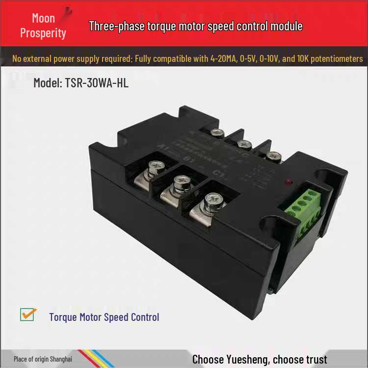 Three-Phase Torque Motor Speed Controller Module TSR-10WA-SL for 4-20MA Motor Control Heatsink S110
Three-Phase Torque Motor Speed Controller Module TSR-10WA-SL for 4-20MA Motor Control Heatsink S110