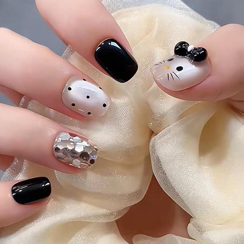 Xiaohongshu Trendy Handmade Cartoon Flash Nail Art Patches - High-End Removable Wearable Fake Nails. Handmade M - 10 pieces/bag
Xiaohongshu Trendy Handmade Cartoon Flash Nail Art Patches - High-End Removable Wearable Fake Nails. Handmade M - 10 pieces/bag