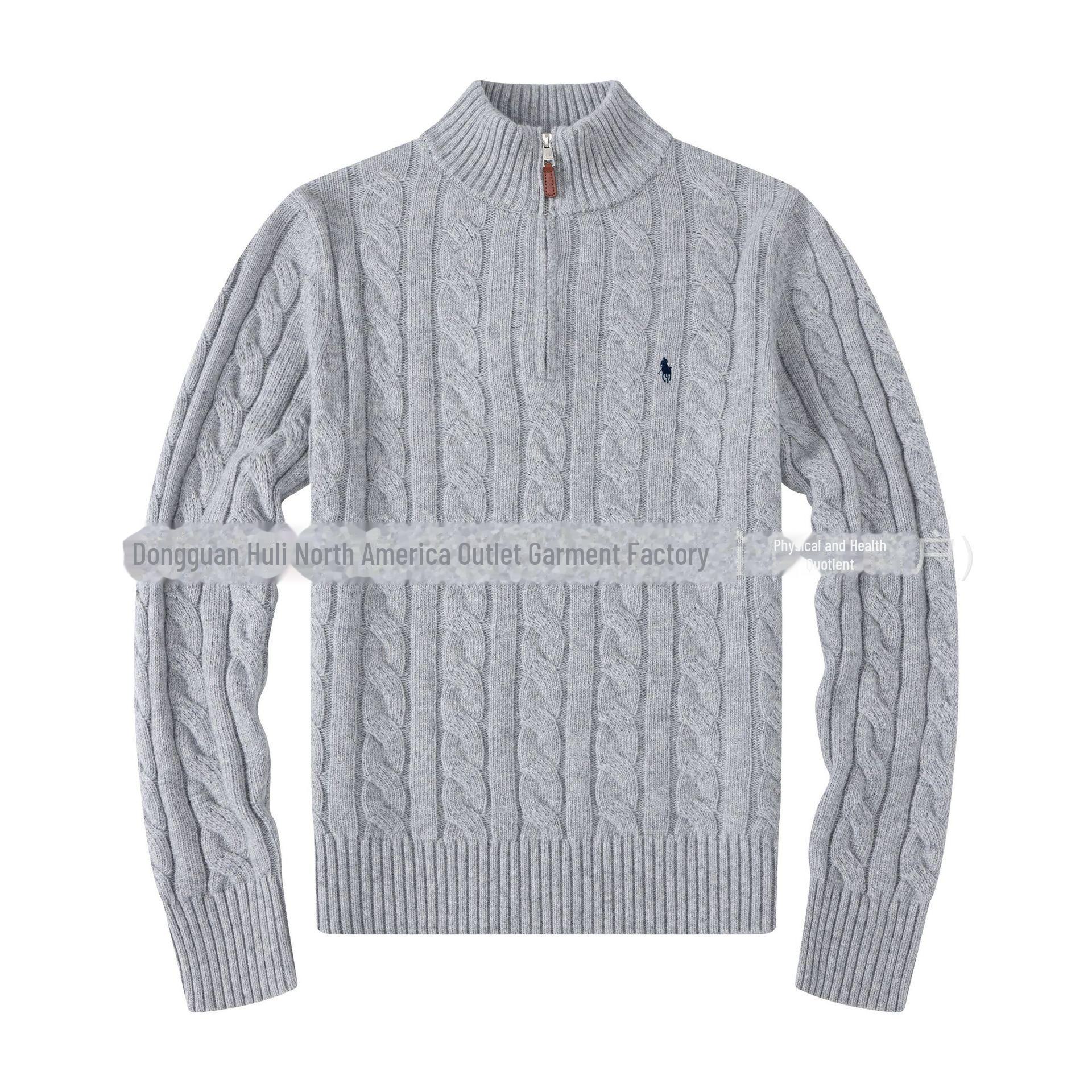 Мужской шерстяной свитер на молнии с логотипом RL Pony - воротник-стойка, повседневный стиль S серый
Мужской шерстяной свитер на молнии с логотипом RL Pony - воротник-стойка, повседневный стиль S серый