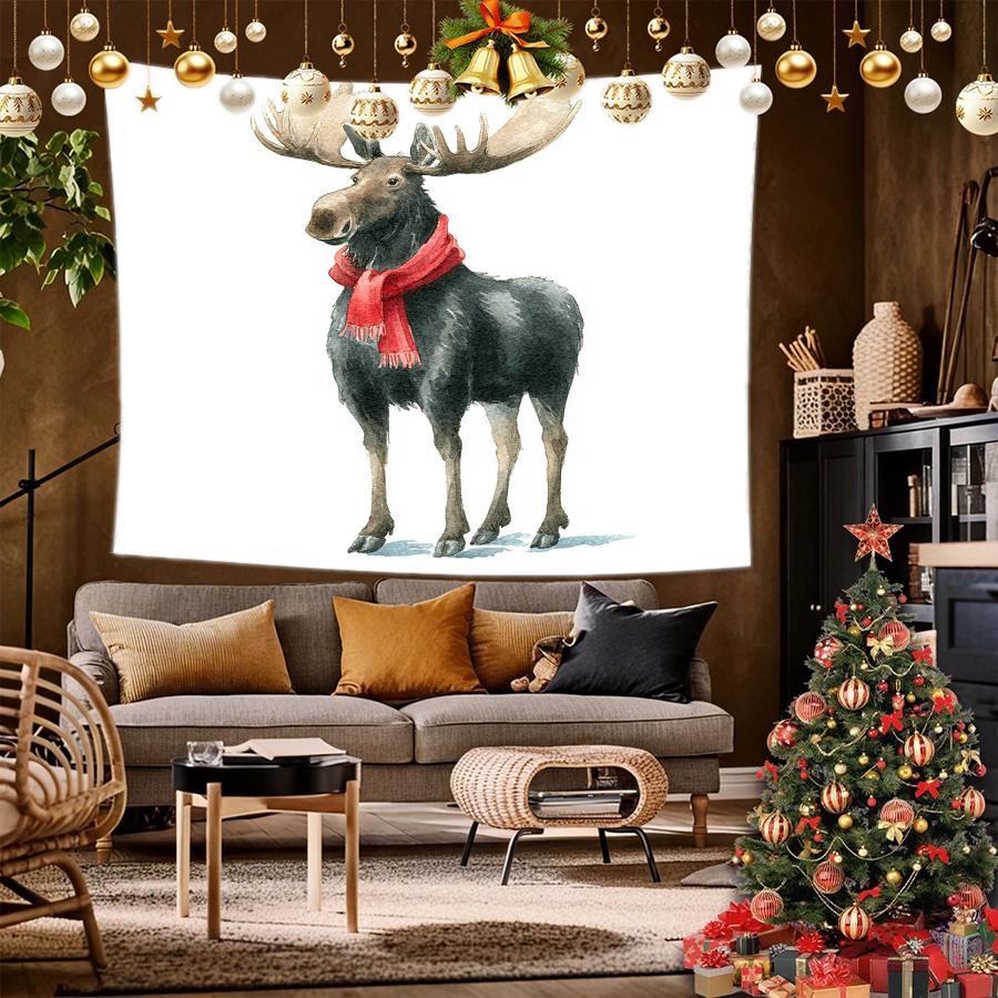 Moose Christmas Wall Hanging Background Cloth Hanging Cloth Bedroom Bedside Decorative Wall Cloth Rental Dormitory Tapestry 74x94cm(29x37in)
Moose Christmas Wall Hanging Background Cloth Hanging Cloth Bedroom Bedside Decorative Wall Cloth Rental Dormitory Tapestry 74x94cm(29x37in)