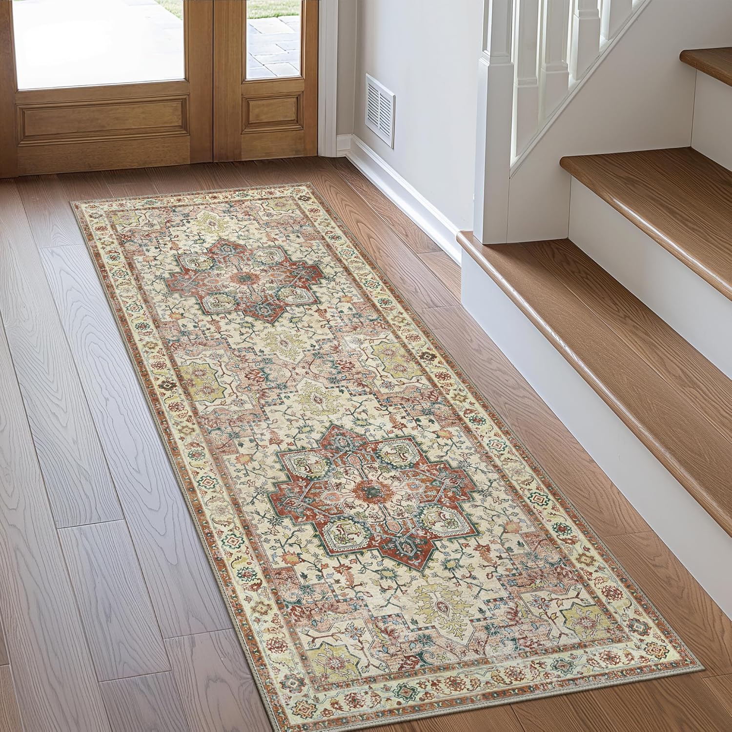 vikama Hallway Runner Rug Machine Washable Non Slip Vintage Low Pile Area Rugs for Indoor Entryway Kitchen Accessorie Decoration 40X120CM(1.3X3.9FT
vikama Hallway Runner Rug Machine Washable Non Slip Vintage Low Pile Area Rugs for Indoor Entryway Kitchen Accessorie Decoration 40X120CM(1.3X3.9FT