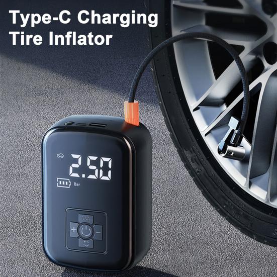 Car Tire Inflator Mini Air Compressor with LED Light Rechargeable Portable Electric Air Pump Motorcycle Bicycle Tire Air Filling Pump чорний
Car Tire Inflator Mini Air Compressor with LED Light Rechargeable Portable Electric Air Pump Motorcycle Bicycle Tire Air Filling Pump чорний
