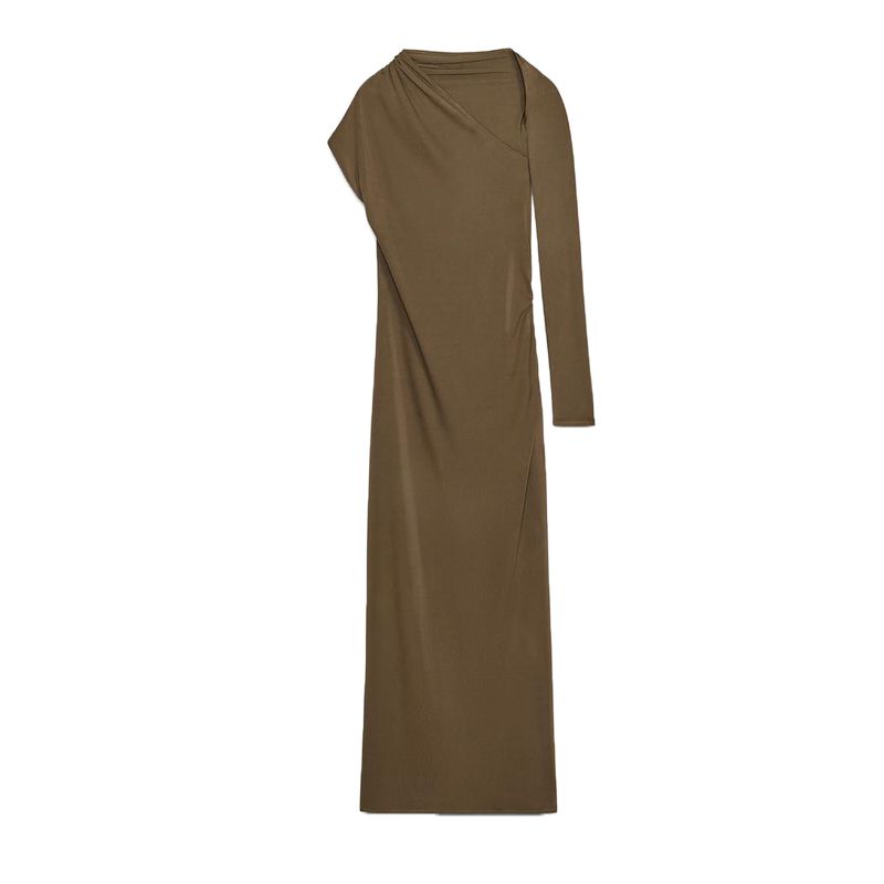 Spring and Summer Women s Clothing French Hem Side Slit Long Sleeves Asymmetric Fold Decorative Length Dress 5644324 Deep Khaki L
Spring and Summer Women s Clothing French Hem Side Slit Long Sleeves Asymmetric Fold Decorative Length Dress 5644324 Deep Khaki L