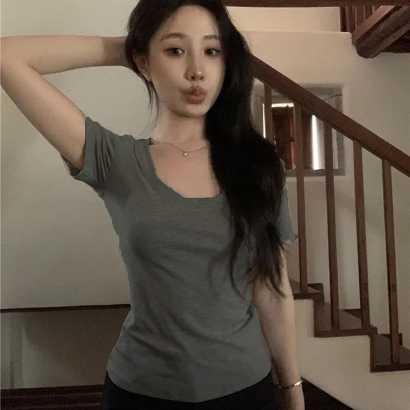 American short-sleeved front shoulder t-shirt women s summer new thin slim Spice Girl short student top design sense XXL темно-сірий
American short-sleeved front shoulder t-shirt women s summer new thin slim Spice Girl short student top design sense XXL темно-сірий
