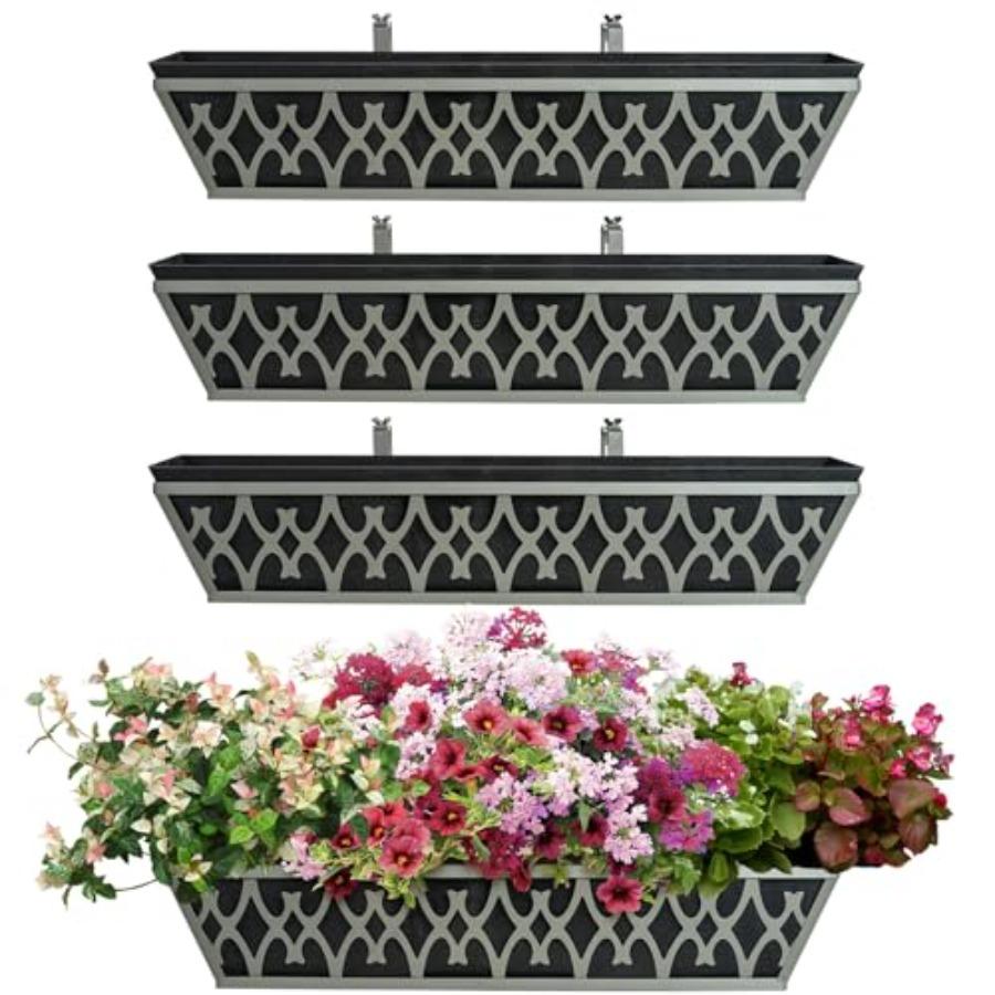 4 Pack 24 Inch Window Boxes Planters with Adjustable Brackets Non-Woven Fabric Plant Grow Bags for Deck and Balcony Hanging Flo United States
4 Pack 24 Inch Window Boxes Planters with Adjustable Brackets Non-Woven Fabric Plant Grow Bags for Deck and Balcony Hanging Flo United States