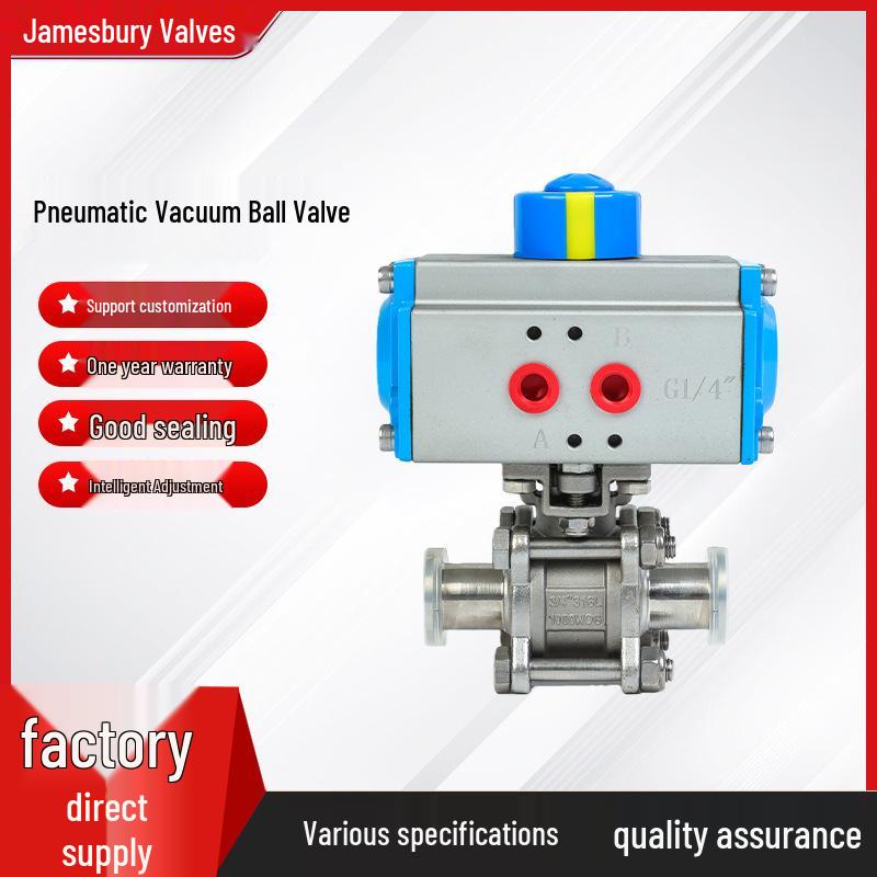 GUQ-KF Pneumatic Vacuum Ball Valve, Three-Piece 304 Stainless Clamp, KF16/KF50
GUQ-KF Pneumatic Vacuum Ball Valve, Three-Piece 304 Stainless Clamp, KF16/KF50