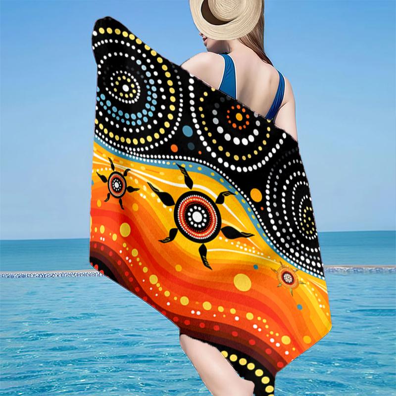 Sunrise Australian Indigenous Art Beach Towel, Super Soft Microfiber, Gift for Her/Him, Birthday, for Pool, Beach, Travel, Home Decor Fan gifts 70cmx140cm(27x55inch)
Sunrise Australian Indigenous Art Beach Towel, Super Soft Microfiber, Gift for Her/Him, Birthday, for Pool, Beach, Travel, Home Decor Fan gifts 70cmx140cm(27x55inch)