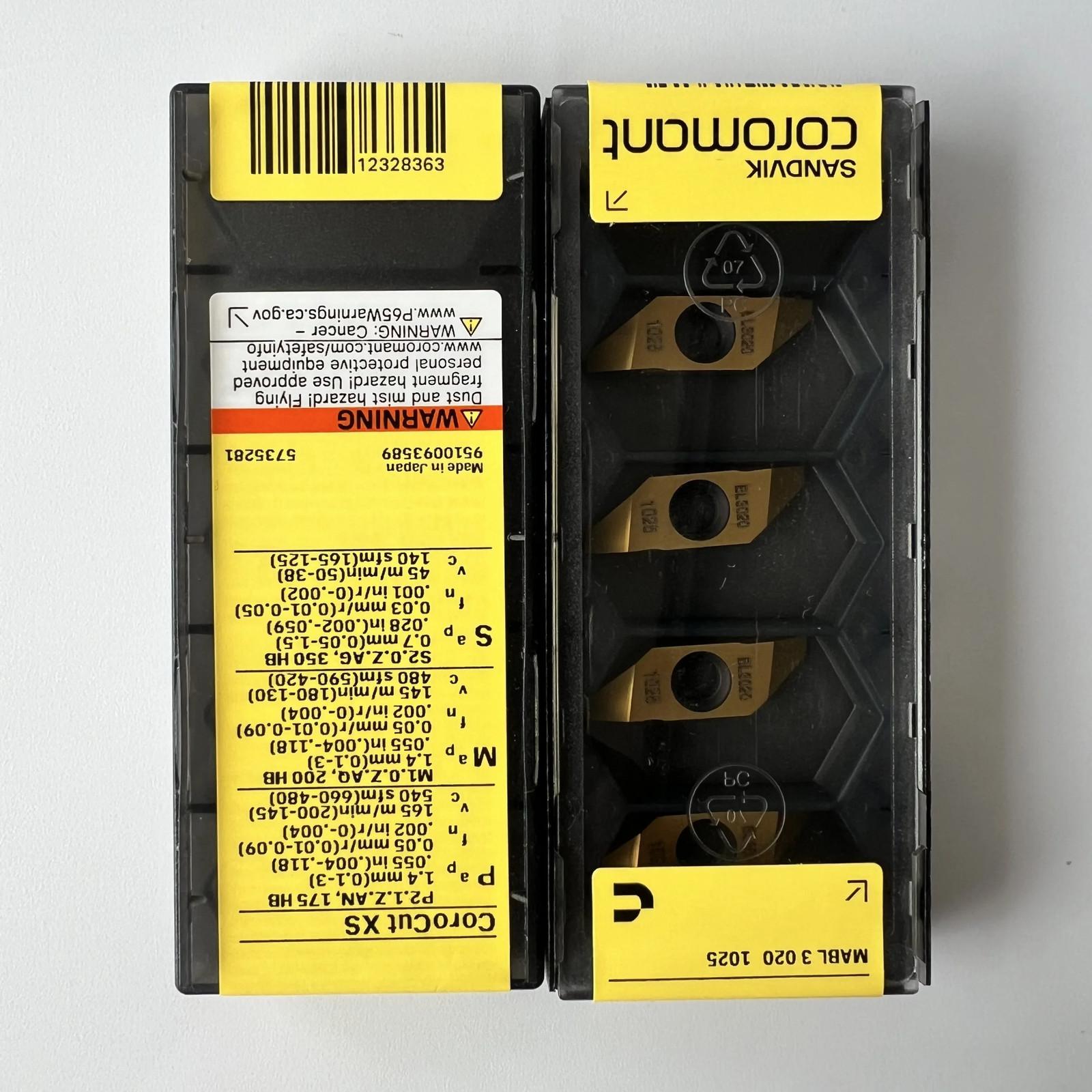 SANDVIK / MABL3020 1025 / Industrial indexable Carbide Inserts 10 Pcs
SANDVIK / MABL3020 1025 / Industrial indexable Carbide Inserts 10 Pcs