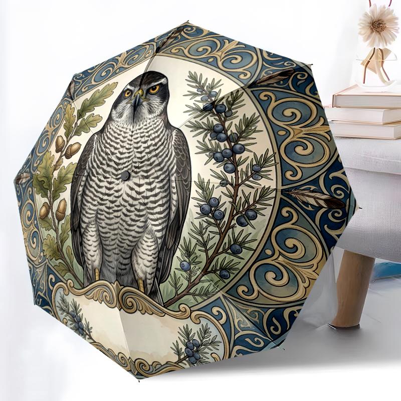 1pc Sturdy 8-Bone Auto Umbrella, Golden Regal Falcon Umbrella, Digital Printed, Foldable Umbrella for On-the-Go Outdoor Use
1pc Sturdy 8-Bone Auto Umbrella, Golden Regal Falcon Umbrella, Digital Printed, Foldable Umbrella for On-the-Go Outdoor Use