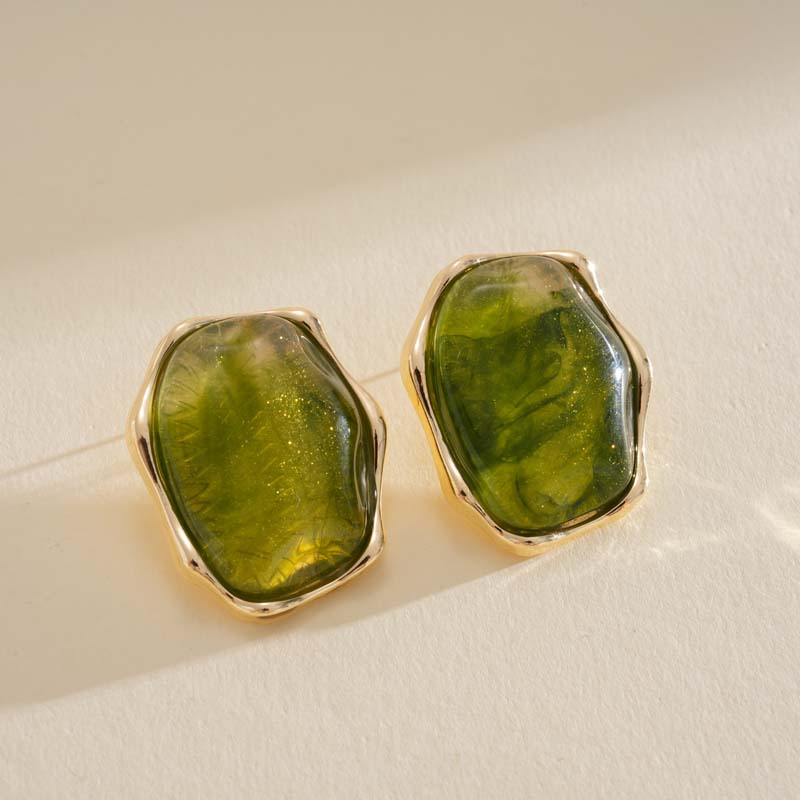 Vintage Brown Resin Elliptical Stud Earrings For Women Exaggerated Metal Geometric Earrings Wedding Ear Zircon Accessories
Vintage Brown Resin Elliptical Stud Earrings For Women Exaggerated Metal Geometric Earrings Wedding Ear Zircon Accessories