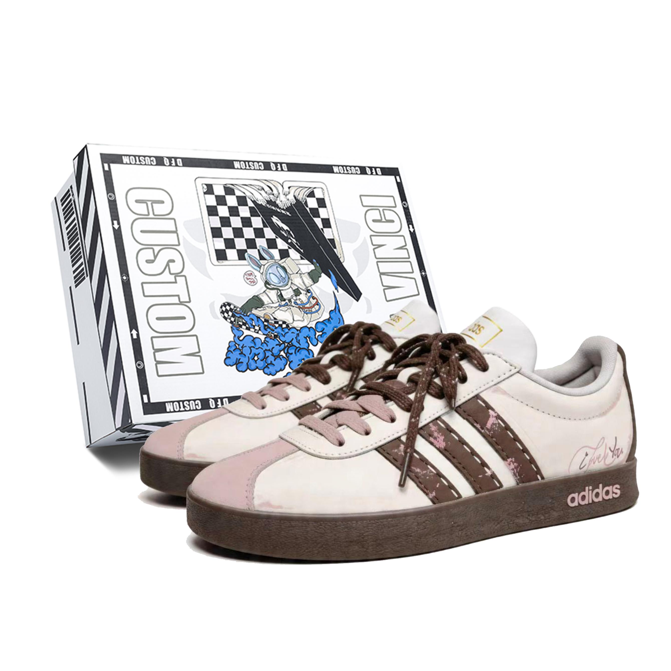 Adidas Vl Court Classic Brown Pink Love Words Box Low top Skateboard Shoes Unisex Yellow JQ2470(TeamM--BOX) 39⅓
Adidas Vl Court Classic Brown Pink Love Words Box Low top Skateboard Shoes Unisex Yellow JQ2470(TeamM--BOX) 39⅓