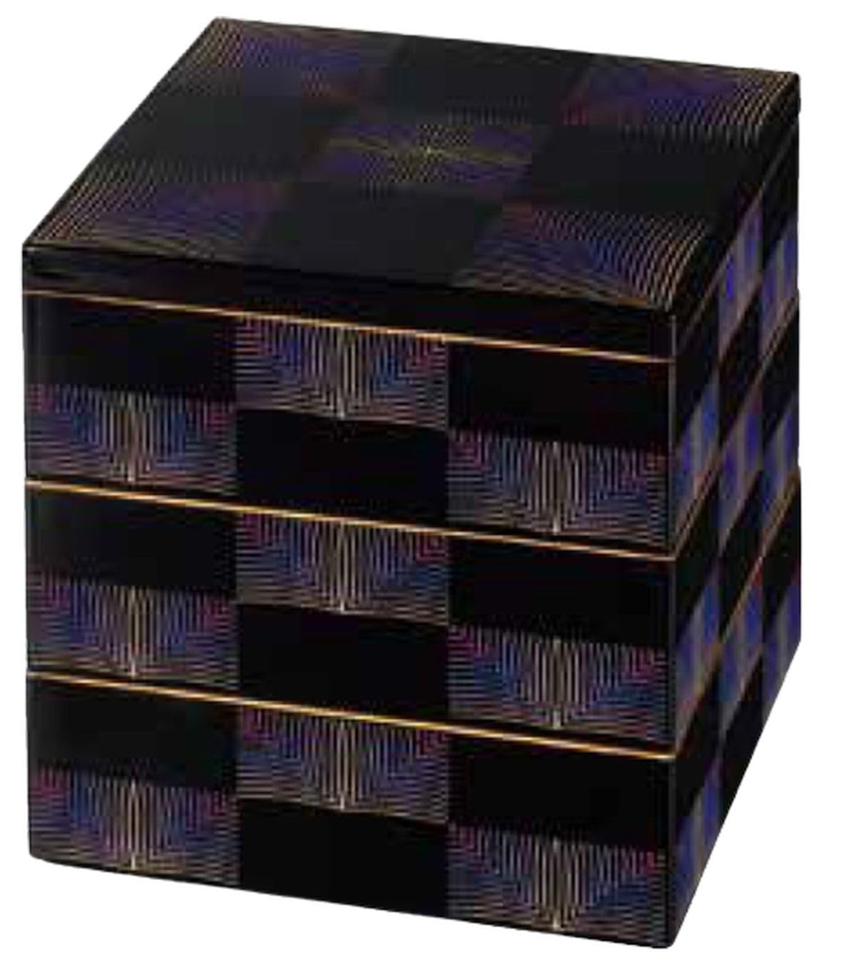 Recreational Bento Box Made in Japan 3 Tiers 6 Dimensions Shichifuku Black Purple Ichimatsu x x J-kitchens (Bento Box) 18.2cm 18.2cm 15.7cm
Recreational Bento Box Made in Japan 3 Tiers 6 Dimensions Shichifuku Black Purple Ichimatsu x x J-kitchens (Bento Box) 18.2cm 18.2cm 15.7cm