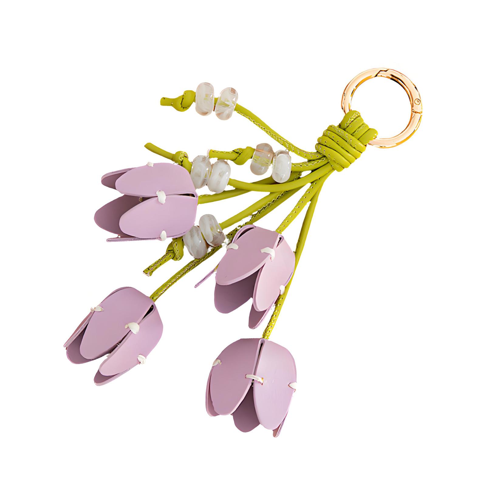 Floral Keyring Craft Of Soft Leather Decoration With Beads Suitable For Women And Girls фиолетовый
Floral Keyring Craft Of Soft Leather Decoration With Beads Suitable For Women And Girls фиолетовый