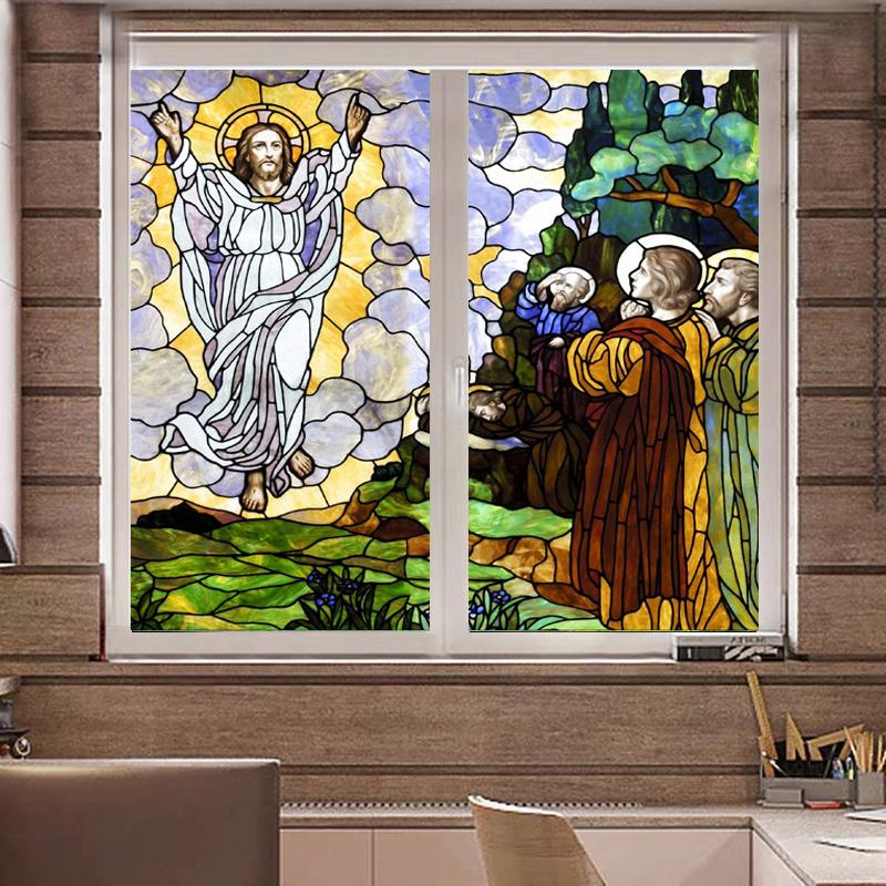 Custom Size Static Cling Window Film Vintage Stained Frosted Glass Look Jesus Christ Art for Home Door & Window Decorative 56cm X56cm
Custom Size Static Cling Window Film Vintage Stained Frosted Glass Look Jesus Christ Art for Home Door & Window Decorative 56cm X56cm