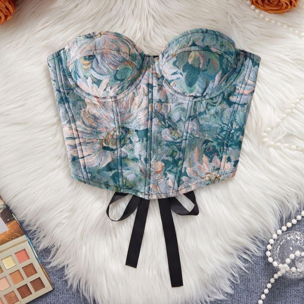 Boned Floral Underwired Corset Multi-Color Abdominal Shaping Women s Shapewear Off-shoulder Jacquard Strapless Corset Top L
Boned Floral Underwired Corset Multi-Color Abdominal Shaping Women s Shapewear Off-shoulder Jacquard Strapless Corset Top L