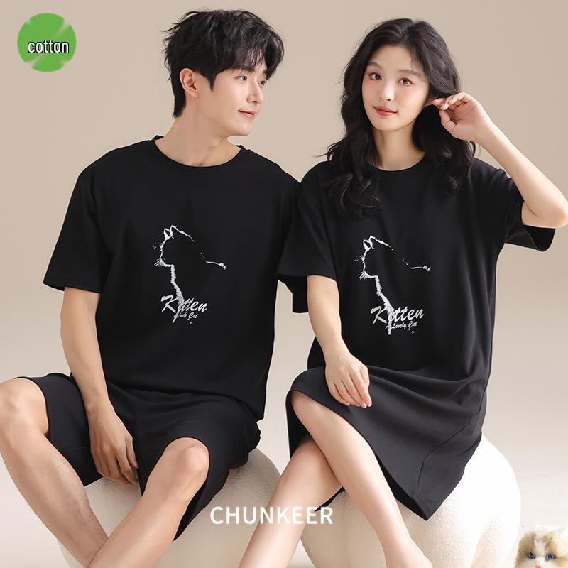 Summer Cotton Pajama Set: Women s Short Sleeve Nightdress & Men s Casual Shorts XXL
Summer Cotton Pajama Set: Women s Short Sleeve Nightdress & Men s Casual Shorts XXL