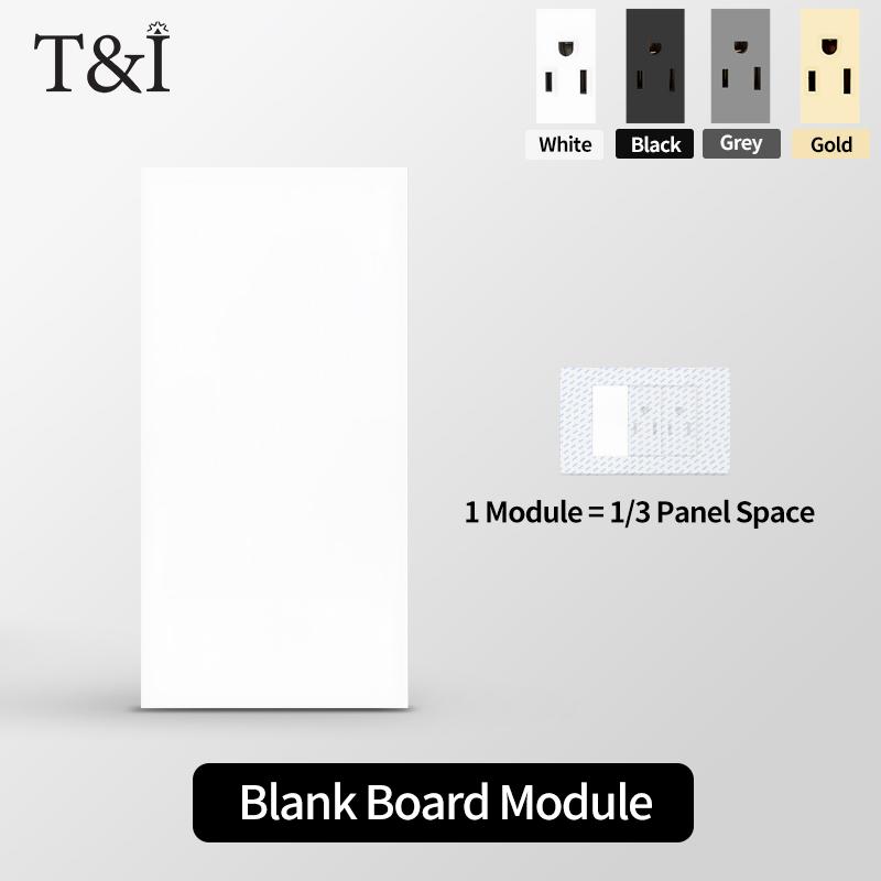 T&I Tempered Glass DIY Modular Wall Plate 2x4 inch, NEMA 5-15R Duplex Outlet, Combination with US/EU/Italy/Chile Socket Modules Blank Board
T&I Tempered Glass DIY Modular Wall Plate 2x4 inch, NEMA 5-15R Duplex Outlet, Combination with US/EU/Italy/Chile Socket Modules Blank Board