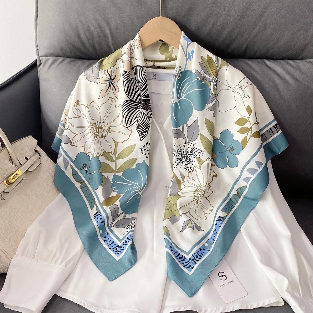 Spring Summer Neckerchief Flower Korean Hijab Women Neck Scarves Small Shawls 90cm Square Scarfs
Spring Summer Neckerchief Flower Korean Hijab Women Neck Scarves Small Shawls 90cm Square Scarfs