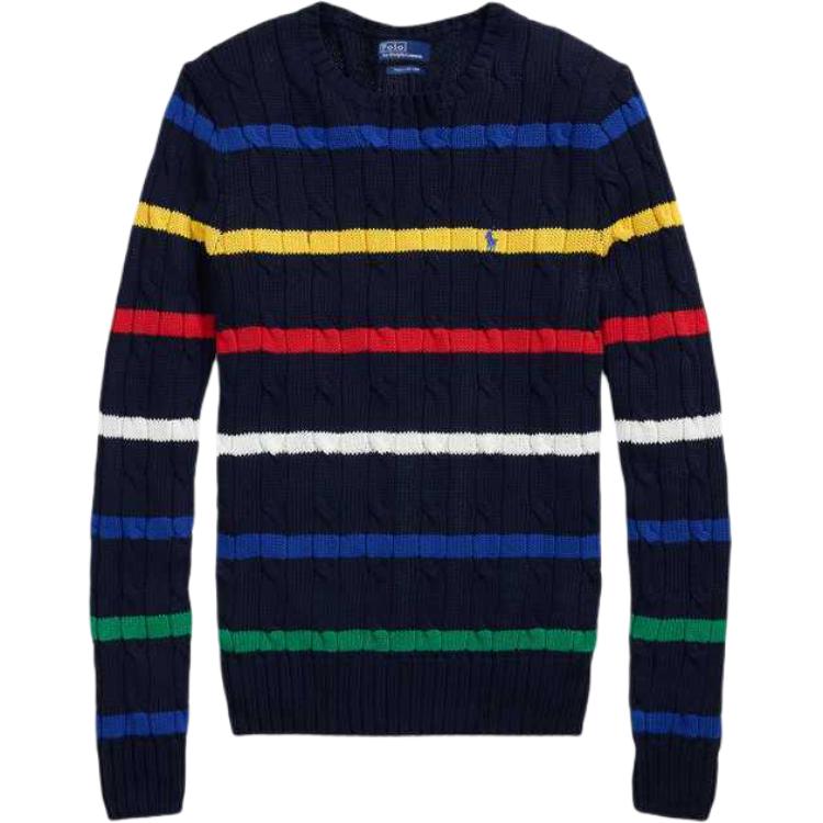 Polo Ralph Lauren Slim Fit Striped Crew Neck Long Sleeve Knit Sweater Women sweater Multi-color WMPOSWENC021174-410 XS
Polo Ralph Lauren Slim Fit Striped Crew Neck Long Sleeve Knit Sweater Women sweater Multi-color WMPOSWENC021174-410 XS