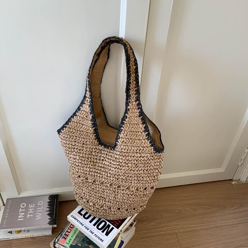 Large capacity hand-woven straw bag women s summer new shoulder tote seaside vacation beach bag бежевий
Large capacity hand-woven straw bag women s summer new shoulder tote seaside vacation beach bag бежевий