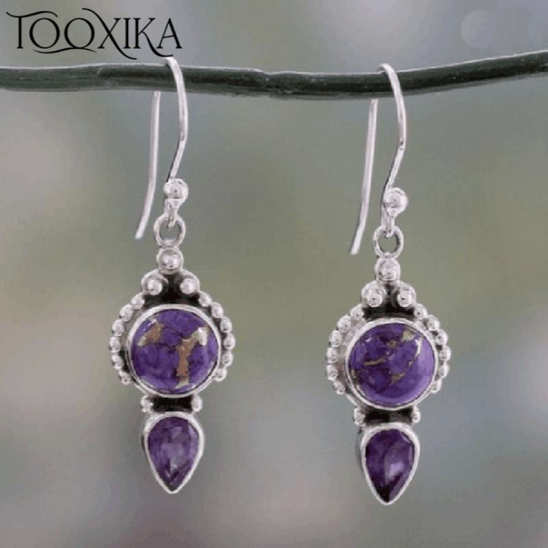 Tooxika New Retro Thai Silver Purple Dragon Crystal Earrings For Women Fashion Purple Turquoise Earrings Ear Jewelry
Tooxika New Retro Thai Silver Purple Dragon Crystal Earrings For Women Fashion Purple Turquoise Earrings Ear Jewelry