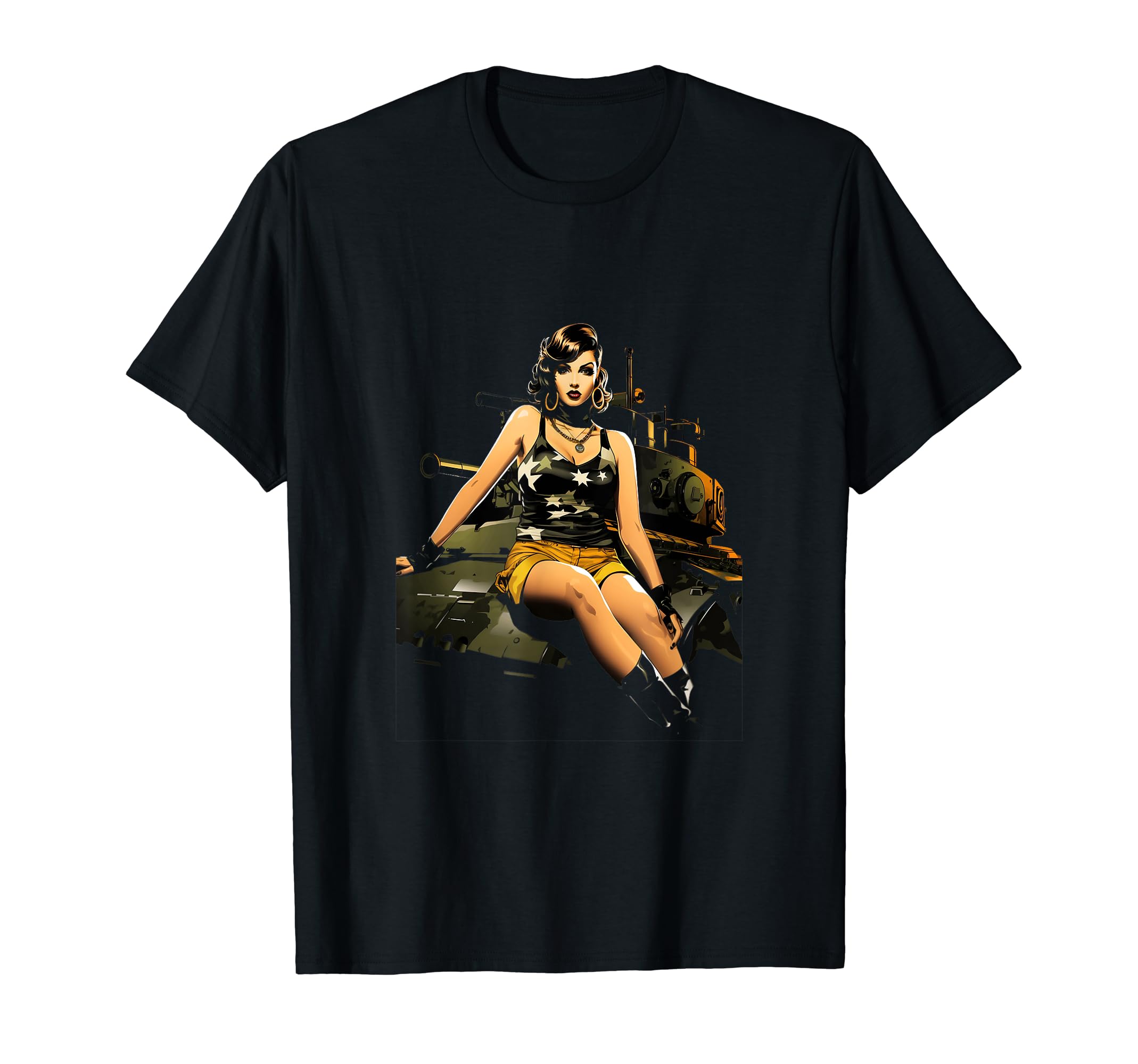 Pinup Girl Military Army Tank Vintage T-Shirt
Pinup Girl Military Army Tank Vintage T-Shirt