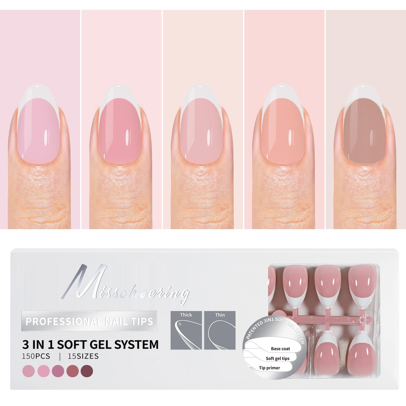 150Pcs Almond Press On Nails 3 in 1 Soft Gel Tips 5Colors Full Cover Fake False Extension Capsule Sculpted Tip Salon DIY
150Pcs Almond Press On Nails 3 in 1 Soft Gel Tips 5Colors Full Cover Fake False Extension Capsule Sculpted Tip Salon DIY