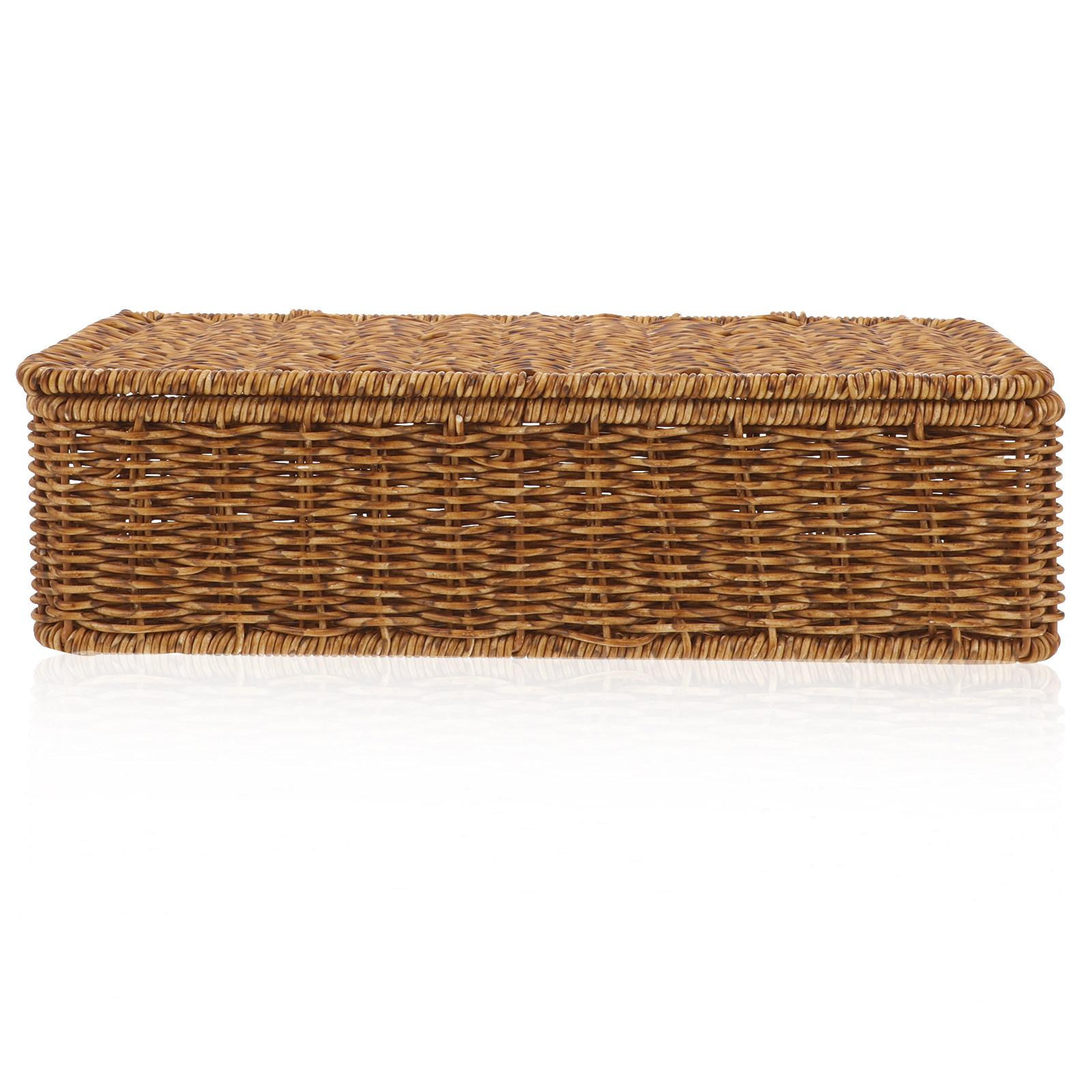Desktop Woven Storage Basket Imitation Rattan Box Lidded Sundries Organizer for Cosmetics and Daily Use Imitation Rattan Box кавовий
Desktop Woven Storage Basket Imitation Rattan Box Lidded Sundries Organizer for Cosmetics and Daily Use Imitation Rattan Box кавовий