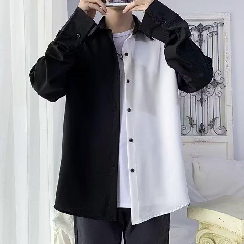 Men s Spring Patchwork Thin Long-sleeved Shirt Loose Lapel Buttoned Tops 3XL чорний
Men s Spring Patchwork Thin Long-sleeved Shirt Loose Lapel Buttoned Tops 3XL чорний