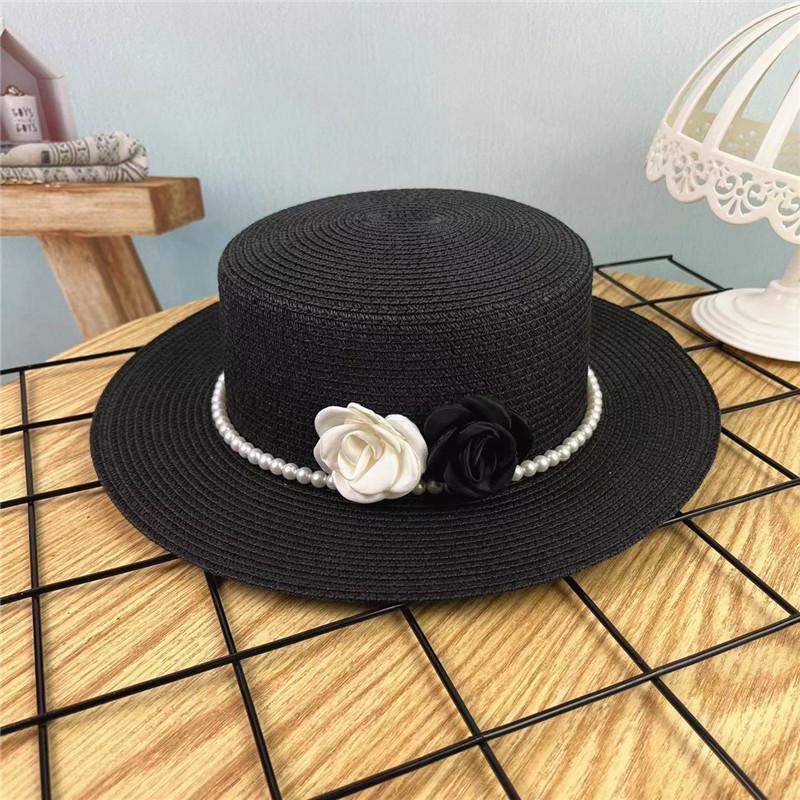 Women s Elegant Boater Straw Hat with Pearl & Flower Decoration Summer Sun Protection Beach Hat Adult (56-58CM) чорний
Women s Elegant Boater Straw Hat with Pearl & Flower Decoration Summer Sun Protection Beach Hat Adult (56-58CM) чорний