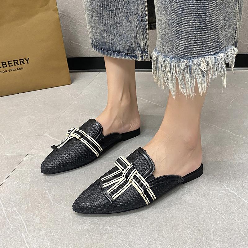 2024 New Women s Slippers Pointed Toe Versatile Color Matching Summer Women s Slippers Comfortable for Outerwear Baotou Zapatos 35 чёрный
2024 New Women s Slippers Pointed Toe Versatile Color Matching Summer Women s Slippers Comfortable for Outerwear Baotou Zapatos 35 чёрный