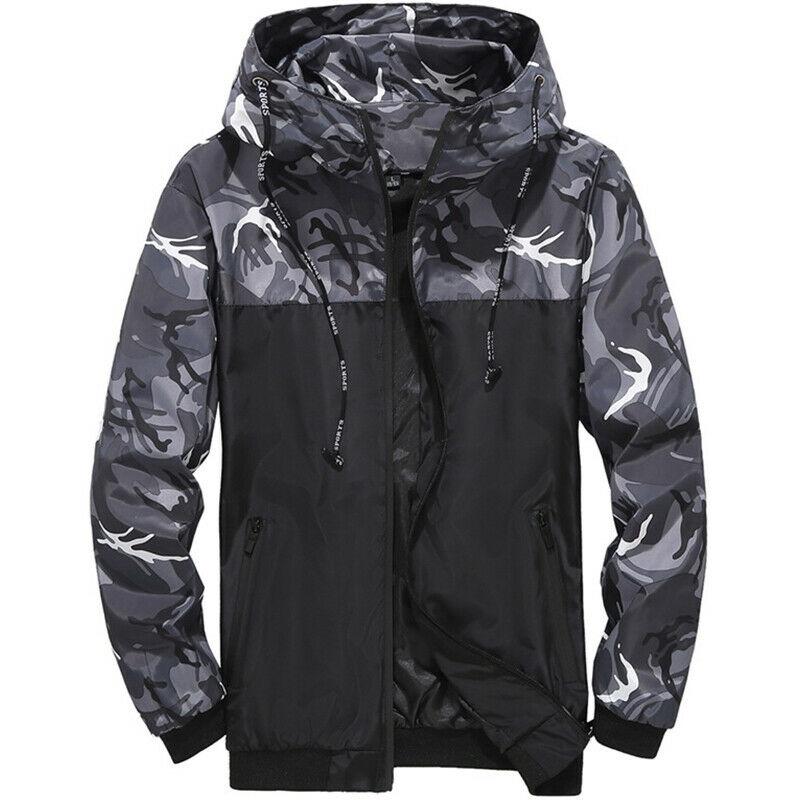 Windproof Men Causal Coat Hiking Hooded Zip Up Outdoor Jacket Outwear M сірий колір
Windproof Men Causal Coat Hiking Hooded Zip Up Outdoor Jacket Outwear M сірий колір