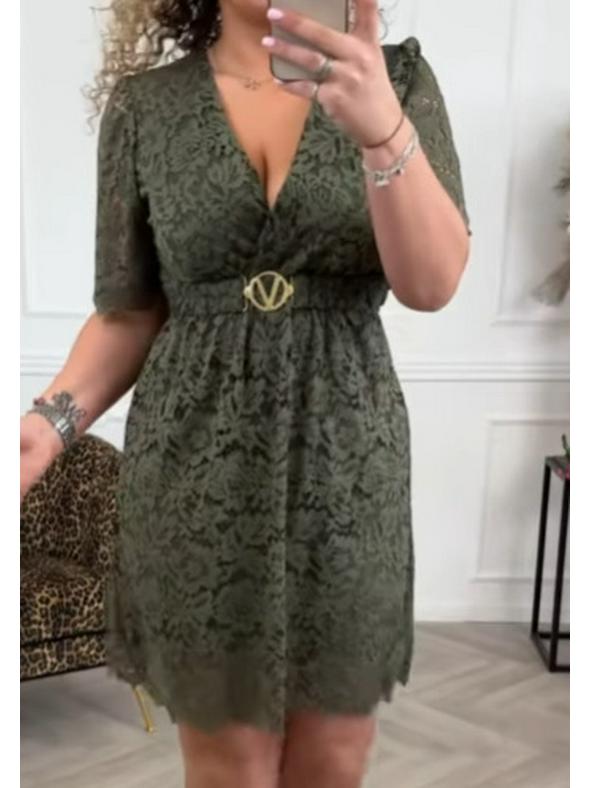 Women s 2025 European & American V-Neck Lace Petal Midi Dress with Waistband, Short-Sleeved, New Style Fashion. XXL зелёный
Women s 2025 European & American V-Neck Lace Petal Midi Dress with Waistband, Short-Sleeved, New Style Fashion. XXL зелёный