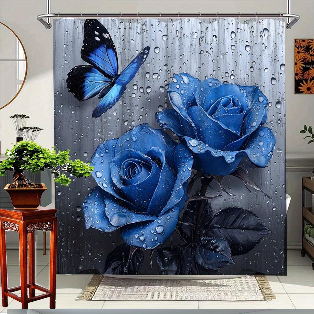 Rose And Butterfly Shower Curtain-Vibrant Floral Design Includes 12 Hooks, Machine Washable, Bathroom Shower Curtain Decoration W60H190(CM)-1 Pcs
Rose And Butterfly Shower Curtain-Vibrant Floral Design Includes 12 Hooks, Machine Washable, Bathroom Shower Curtain Decoration W60H190(CM)-1 Pcs
