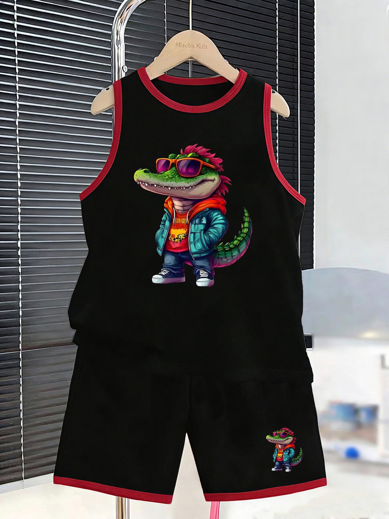 Boys’ cool crocodile set. Street-style prints, breathable fabric, loose fit for lively summer wear. 7Y чорний
Boys’ cool crocodile set. Street-style prints, breathable fabric, loose fit for lively summer wear. 7Y чорний