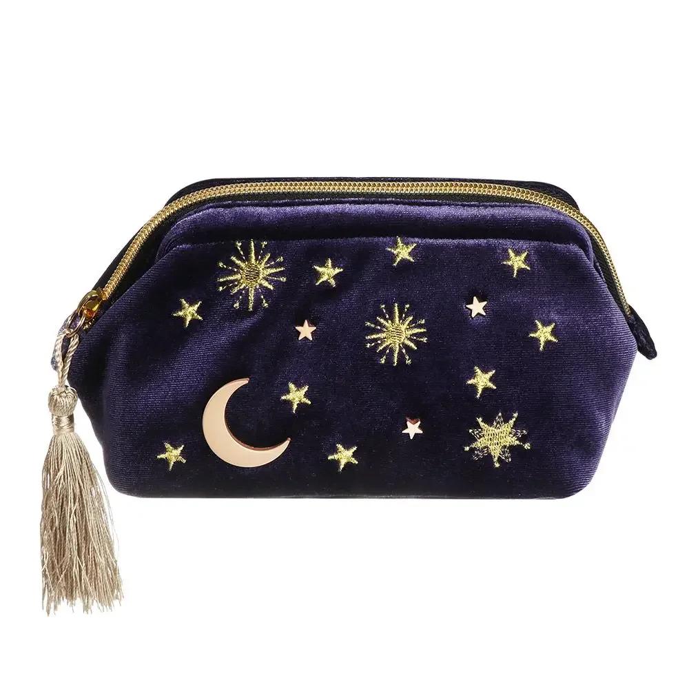 Exquisite Embroidered Velvet Cosmetic Bag Star Moon Pattern Portable Make Up Bag Jewelry bag Travel Organizing Brush Pouch бежевый
Exquisite Embroidered Velvet Cosmetic Bag Star Moon Pattern Portable Make Up Bag Jewelry bag Travel Organizing Brush Pouch бежевый