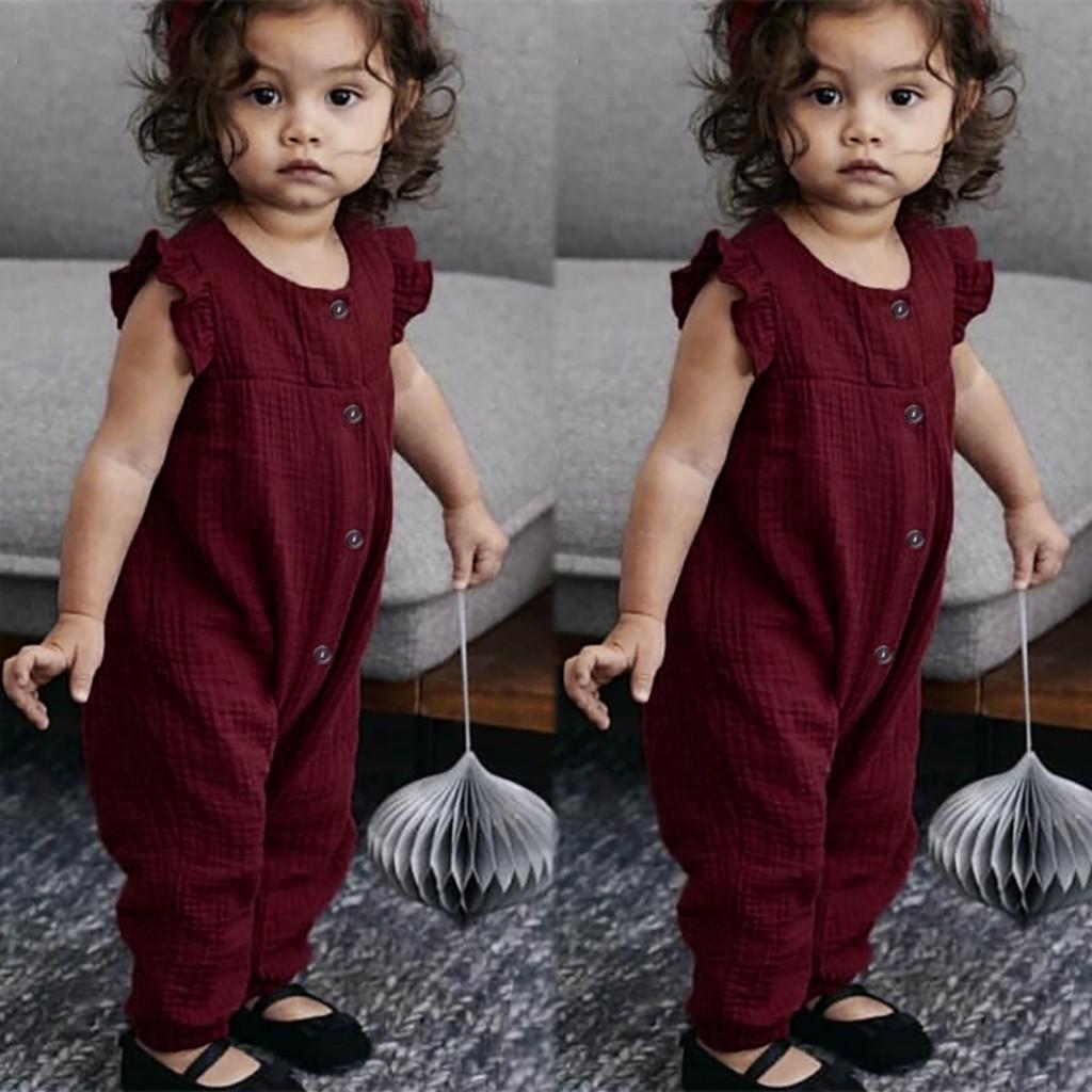 (Курица Кунг Пао)Летний однотонный комбинезон с рукавами-крылышками и оборками для маленьких мальчиков и девочек, комбинезон, одежда 
(Курица Кунг Пао)Летний однотонный комбинезон с рукавами-крылышками и оборками для маленьких мальчиков и девочек, комбинезон, одежда